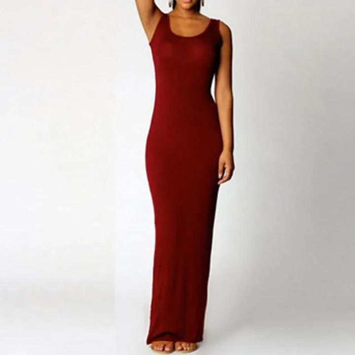 Viola Sleeveless Stretch Maxi Dress