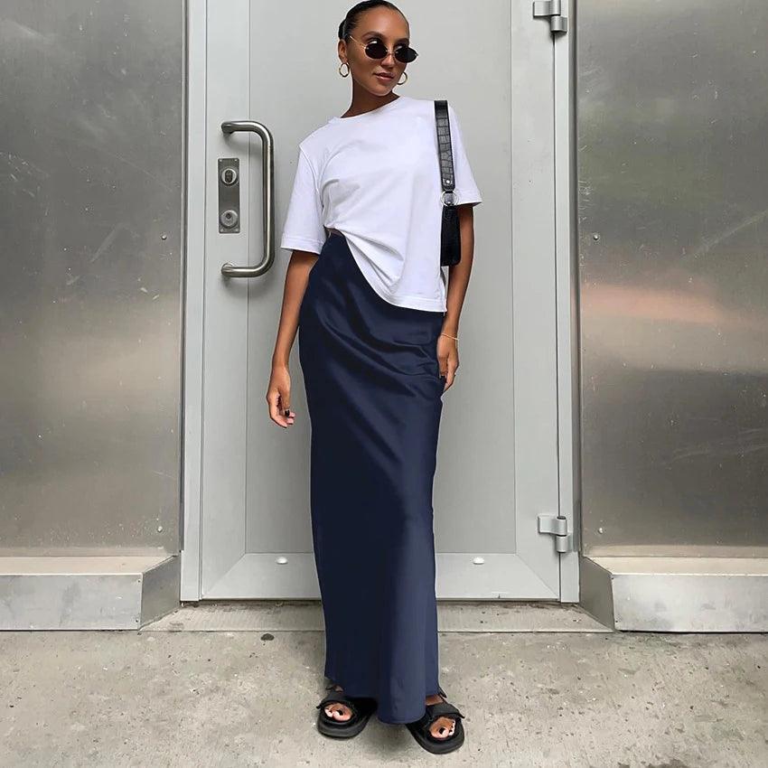 Antoinette Satin Maxi Skirt