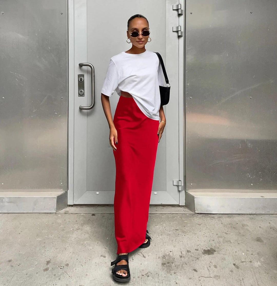 Antoinette Satin Maxi Skirt