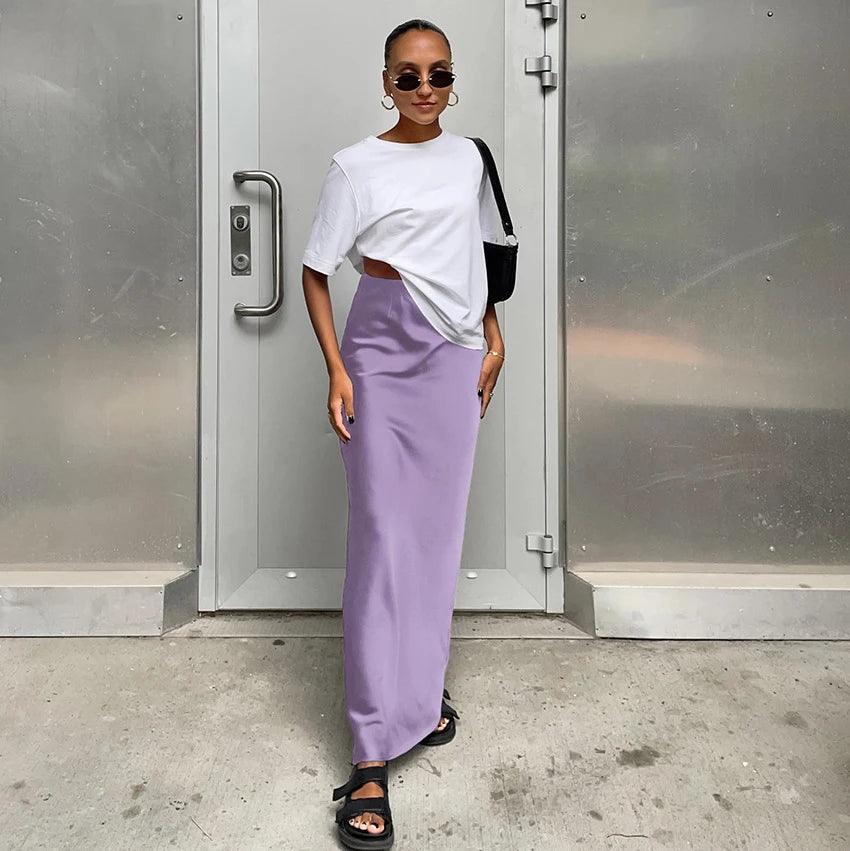 Antoinette Satin Maxi Skirt