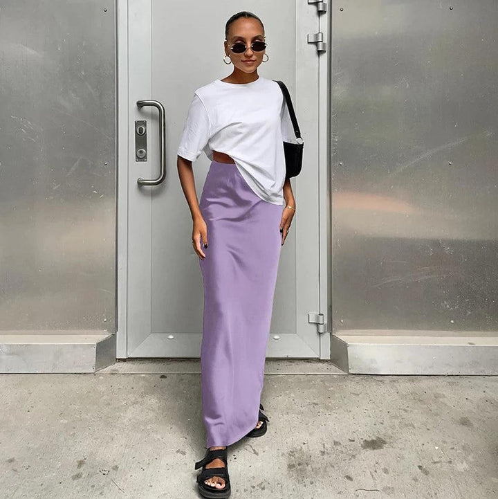 Antoinette Satin Maxi Skirt