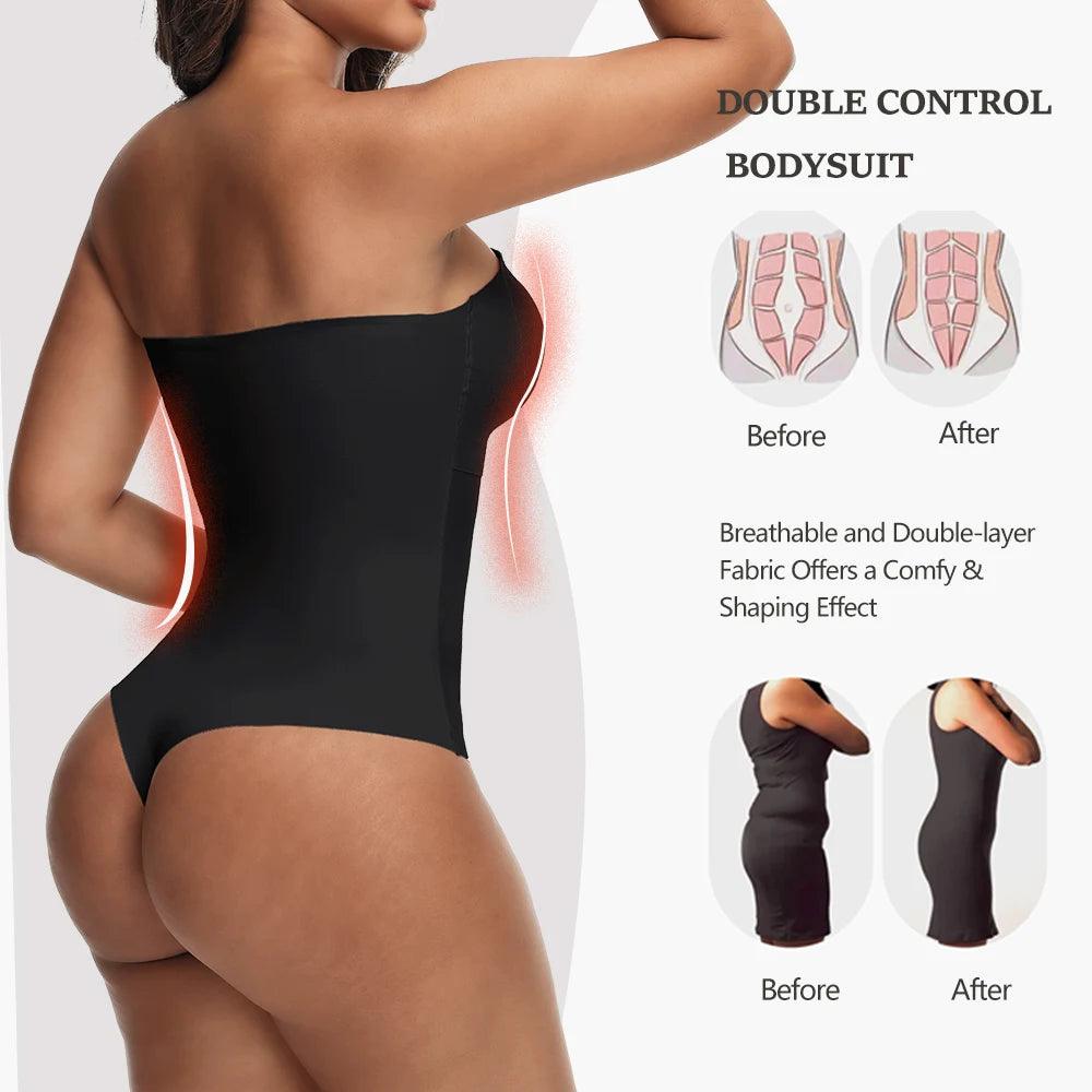 Meghan Strapless Thong Bodysuit Shape wear
