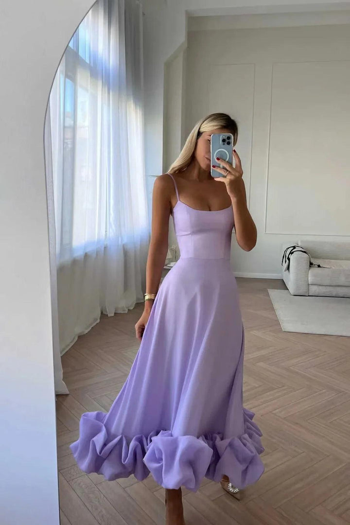 Mabel Frills Evening Maxi Dress