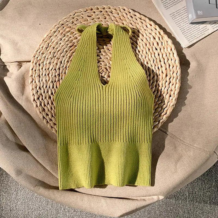 Celine Knitted Halter Neck Top